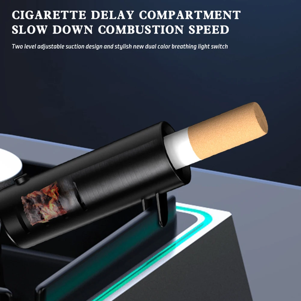 Smart Air Purifier Ashtray with Atmosphere Light for Filtering Second-Hand Smoke From Cigarettes Remove Odor Smoking Accessories