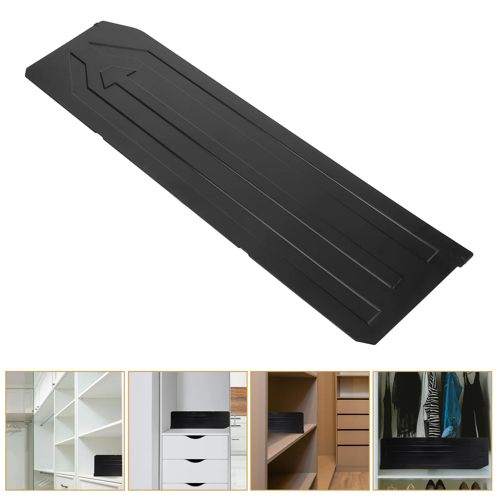 

Plastic Closet Shelf Divider Sturdy Cabinet Organizer for Clothes Books Files Bedroom Kitchen Storage Shelving