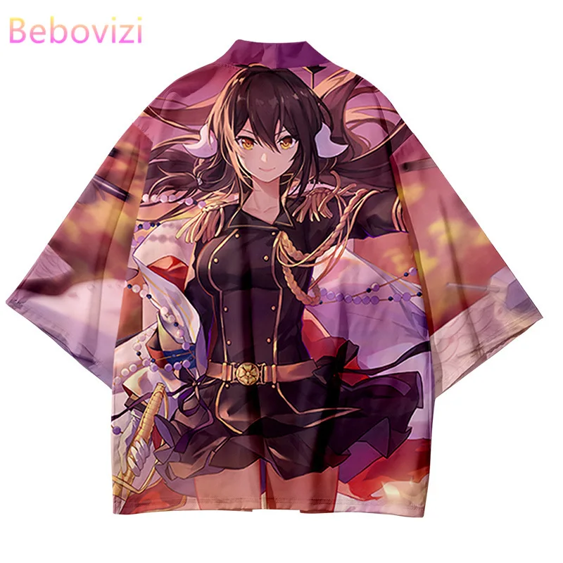 

Big Size XXS-6XL Fashion Loose Kawaii Japanese Samurai Anime Cartoon Harajuku Cardigan Women Men Haori Kimono Cosplay Top Yukata