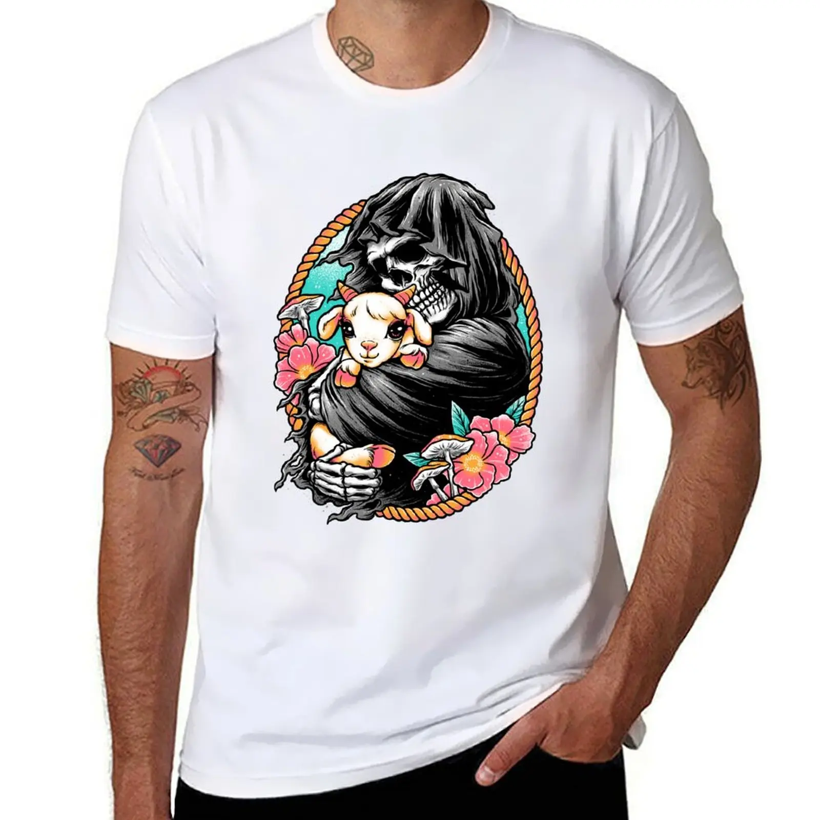 

Death Embracing man Life for slim cotton shirts T-Shirt t t man shirts for fit