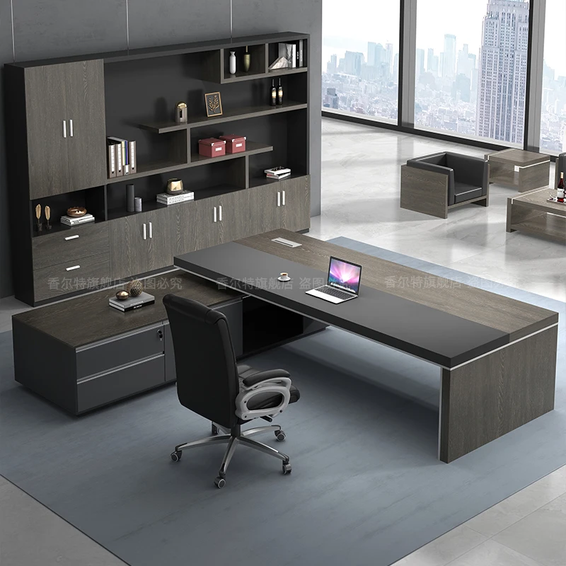 Boss Office  and Chair Combination Manager  President Supervisor  Simple Modern Office Furniture