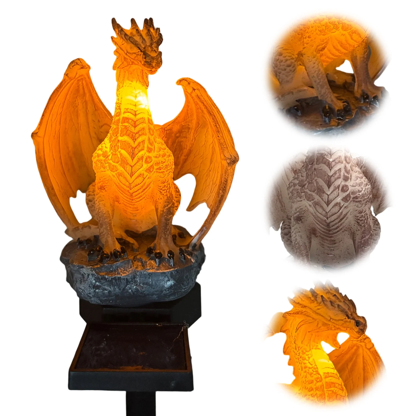 Outdoor Lighting Unique - Solarna lampa ogrodowa w kształcie smoka