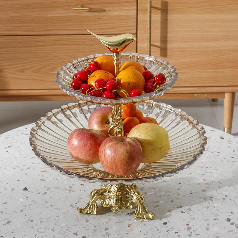 Household fruit , brass, carved living room, coffee table, dim sum, candy storage , decorative ornaments