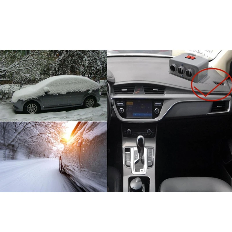 3 حفرة 800 واط الكهربائية التبريد التدفئة مروحة الزجاج الأمامي إزالة الضباب ديميستر 12 فولت/24 فولت المدمجة سخان السيارة مزيل الصقيع سيارة مزيل الصقيع الشاحنات