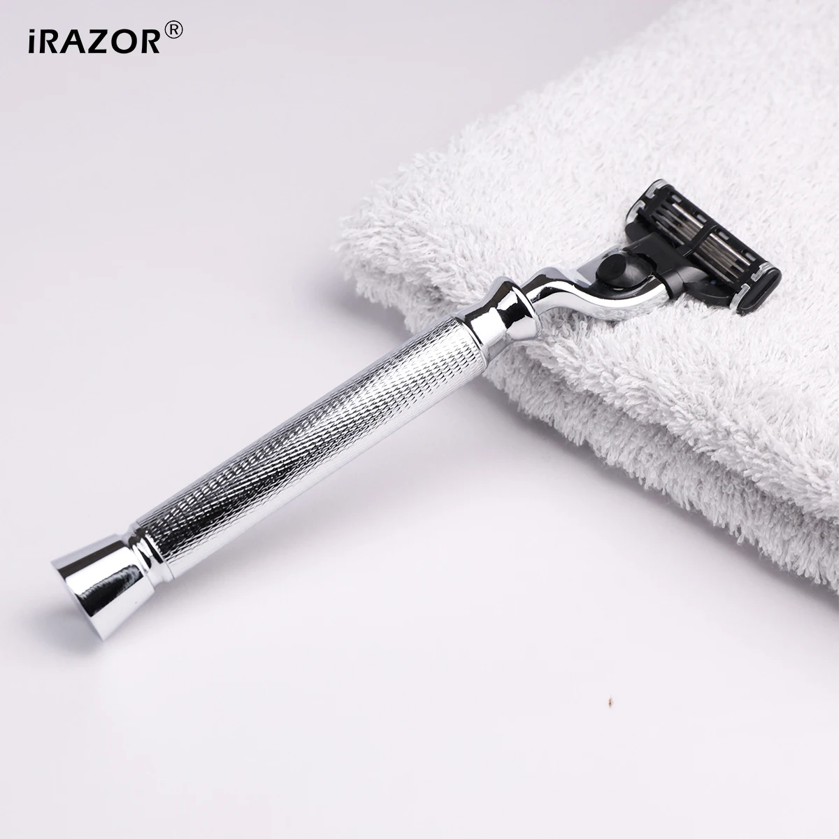 iRAZOR Classic Men\'s Beard Shaving Manual Razor  with 3-Layer Mach 3 Triple Blade Grooming Tool