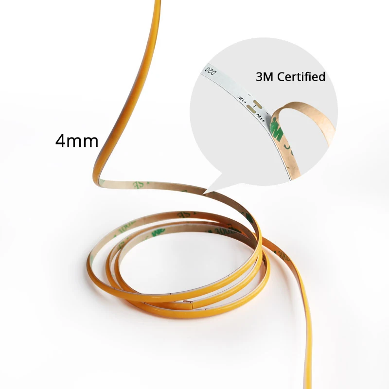 4mm Flexible COB LED Strip Light  Tape Lighting 12V 480leds Ra 90 3000K 4000K 6000K
