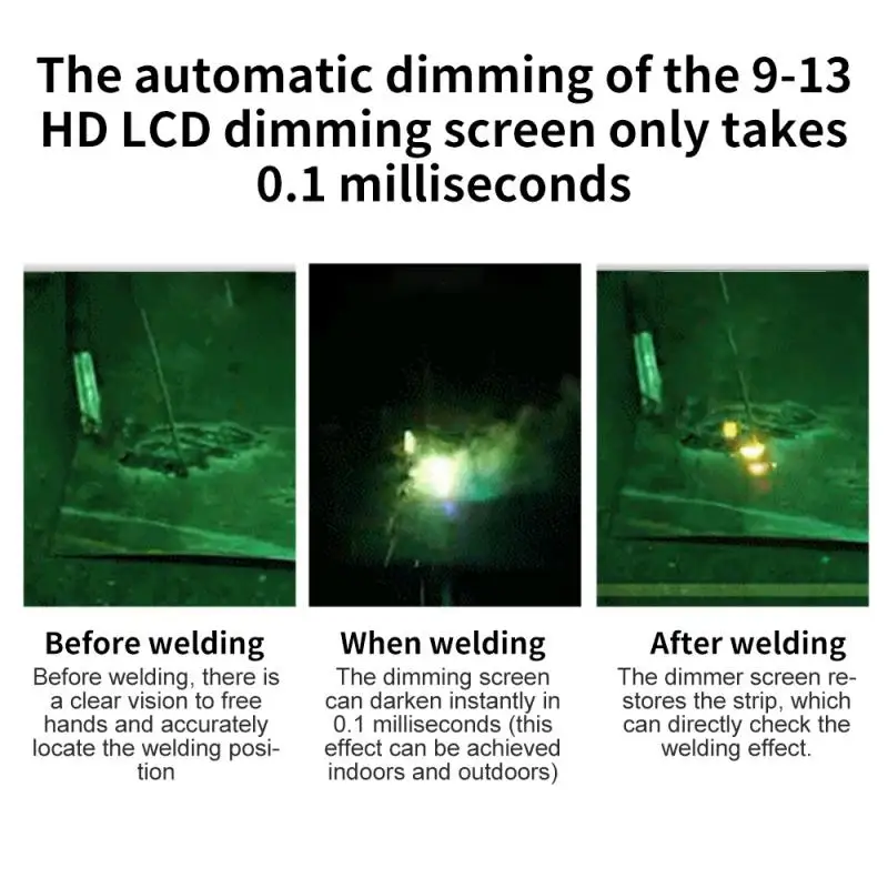 휴대용 전기 용접 보호 렌즈, 자동 조광 필터, 용접 고글, 태양광 조광 보호