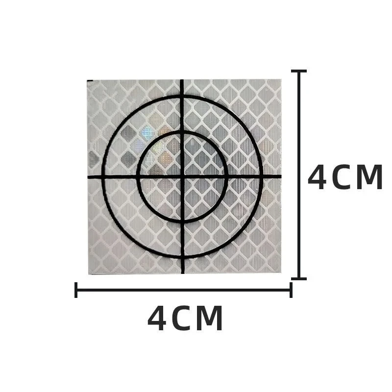 100szt Rozmiar 60x60mm 40x40mm Arkusz odblaskowy do tachimetru Leica Survey Geography Biały arkusz dociskowy Naklejka odblaskowa