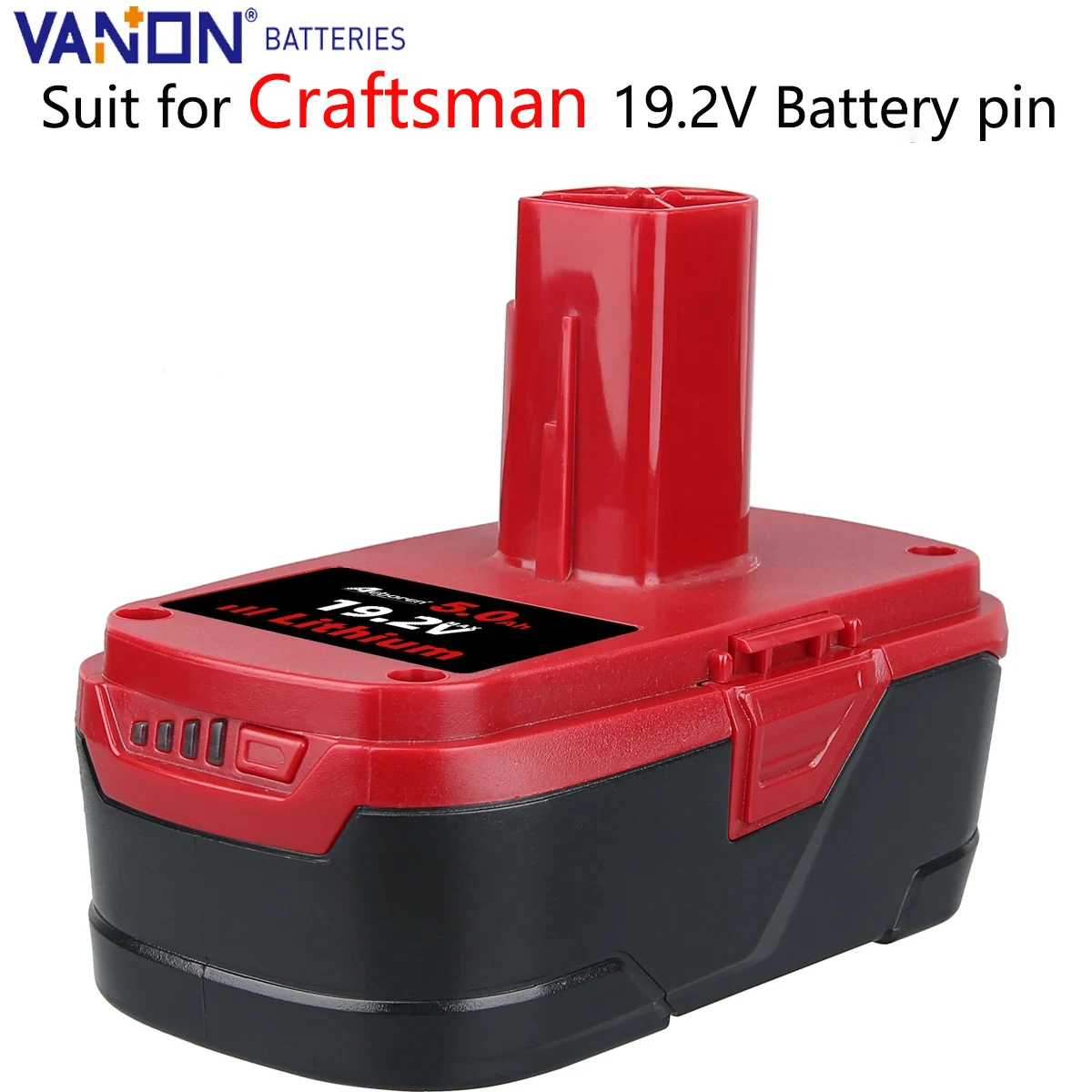 

Vanon C3 19.2V 5.0Ah Lithium Battery Replace for Craftsman 130279005 1323903 130211004 11375 11045 315.115410/11485 Battery pin