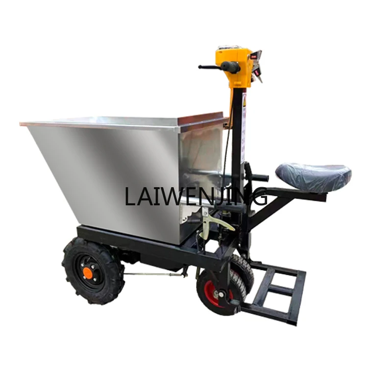 

LYN construction site electric gray bucket stainless steel trolley agricultural vehicle breeding handling dump truck