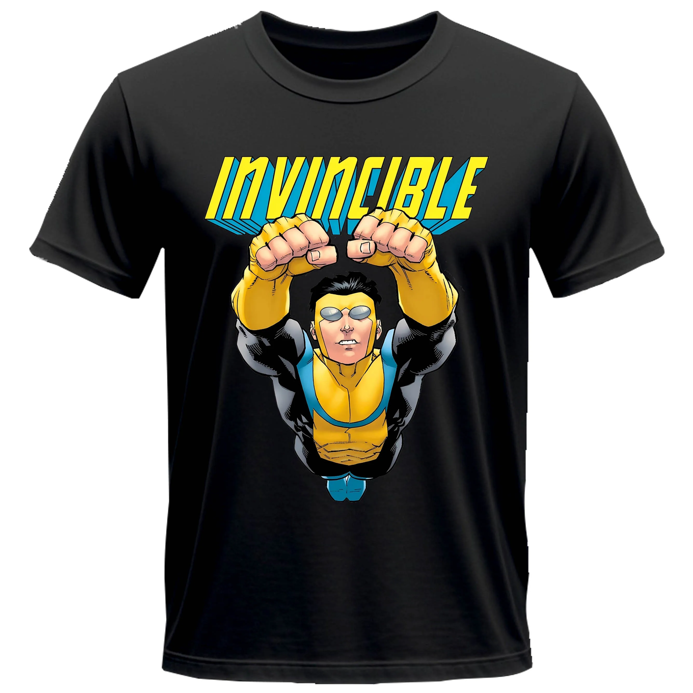 

2025 Invincible Gift футболки Invincible для мужчин и женщин аниме футболка из 100% хлопка с круглым воротником и короткими рукавами всесезонные топы