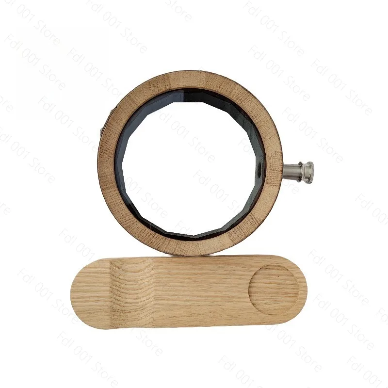 Visible Wooden Oak Barrel for Brewing Storage,Suitable for Whiskey Sherry-Aged Beverages,No-Liner Craft Barrel