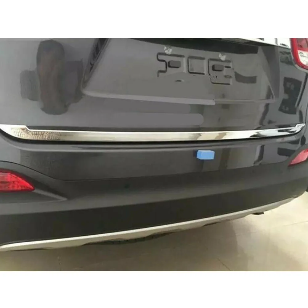 For Kia Sorento L 2015 2016 2017 2018 ABS Chrome/Steel Rear Back Door License Tailgate Bumper Frame Plate Trim Lamp Trunk 1PCs