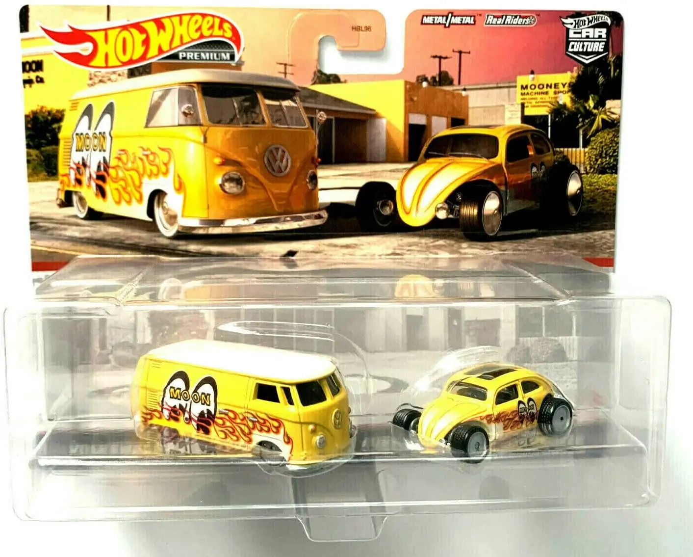 Original Hot Wheels Premium Car Cultural Mooneyes Bus Model Double Pack Alloy Car Toys for Boys 1/64 Metal Real Rider Brinquedos