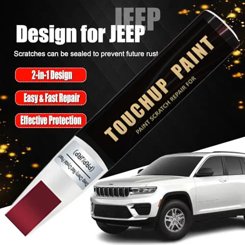 PRP/JRP Deep Cherry Red Crystal Pearl Touch Up Paint Compatible with Jeep Exact Match Chips and Nicks Touch Up