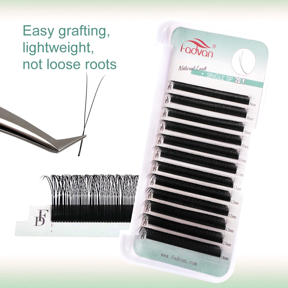 FADVAN Y forma de punta única YY pestañas postizas herramientas de maquillaje