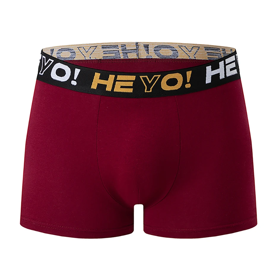 4-teiliges Set Herren-Unterwäsche aus Baumwolle in Uni-Farben, lässig und vielseitig, elastischer Bund, bequeme Boxershorts in Übergröße – Detail 7