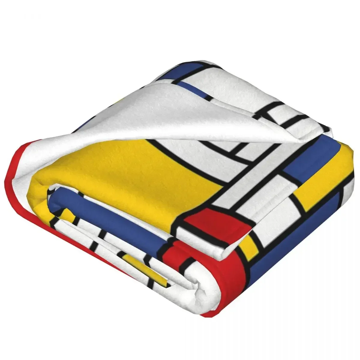Manta de franela Piet Mondrian, ropa de cama de arte abstracto muy cálida de calidad, colcha estética para sofá y silla de Camping de otoño