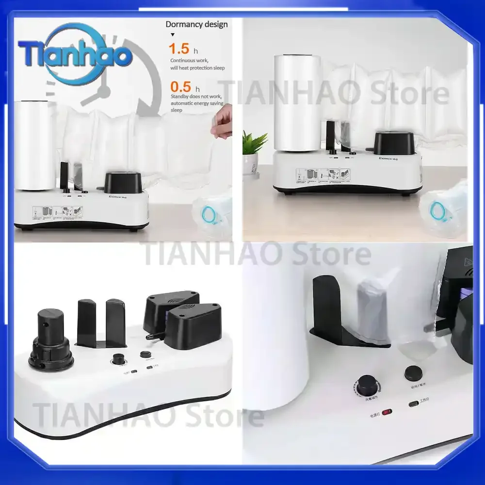 Automatic Buffer Air Cushion Machine for Inflatable Packaging 220V Sealing and Bubble Bag Filling Tool