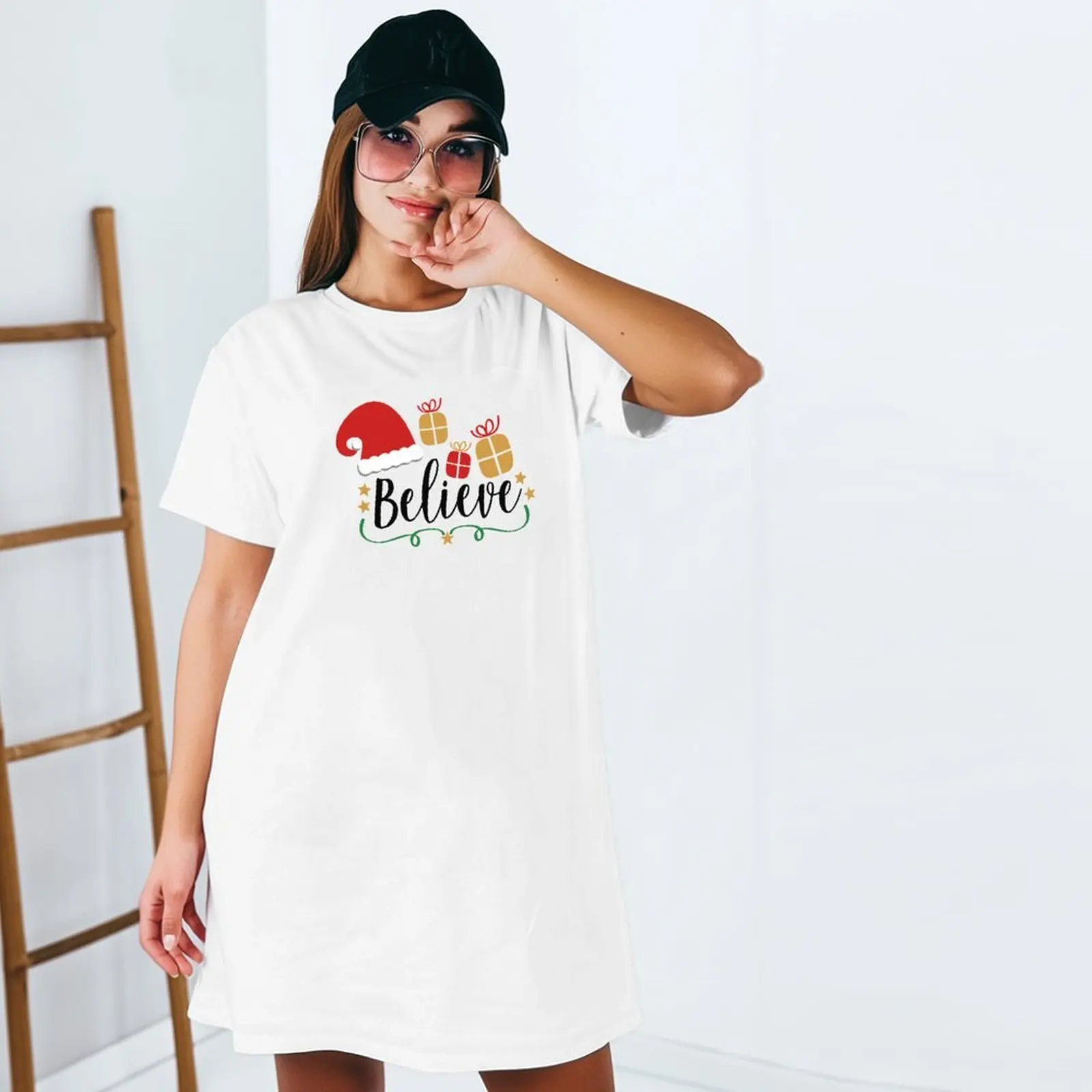 

2025 Summer Tops For Woman Sexy O Neck T Shirt Basic Print Short Sleeve T-Shirts Oversized Casual Streetwear Hip Hop Y2k Clothes