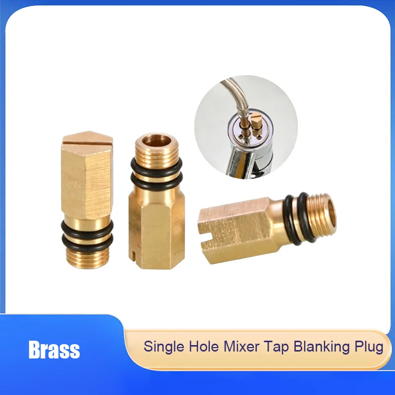

Hot & Cold Faucet to Single Cold Conversion Kit - Single Hole, Copper Head Plug, Hose Inlet Accessory