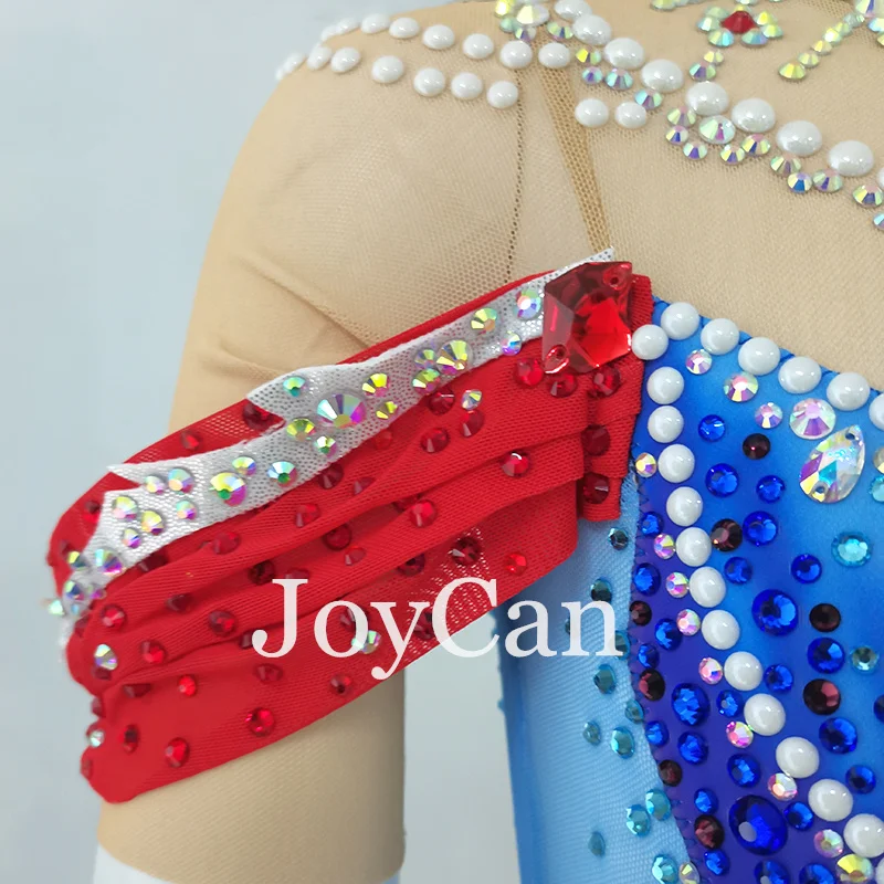 Joycan Rhthmic Gymnastik Trikots Mädchen Frauen blau Spandex elegante Tanz kleidung für die Konkurrenz