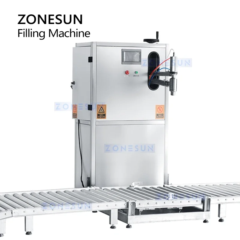 ZONESUN ZS-YTW250L bomba de engranajes de llenado de tambor aceite líquido eliminador de óxido productos químicos barril pesaje máquina de llenado transportador de rodillos