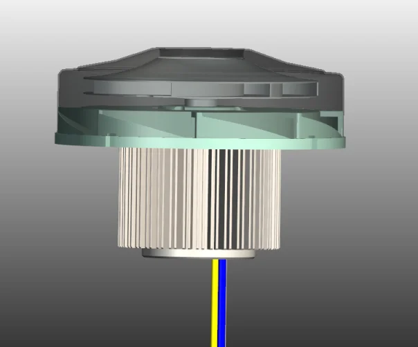 

Industrial Electric Air Cleaner 58CFM Big Air Volume Brushless Motor DC Powered Vacuum Blower Aluminum Blades