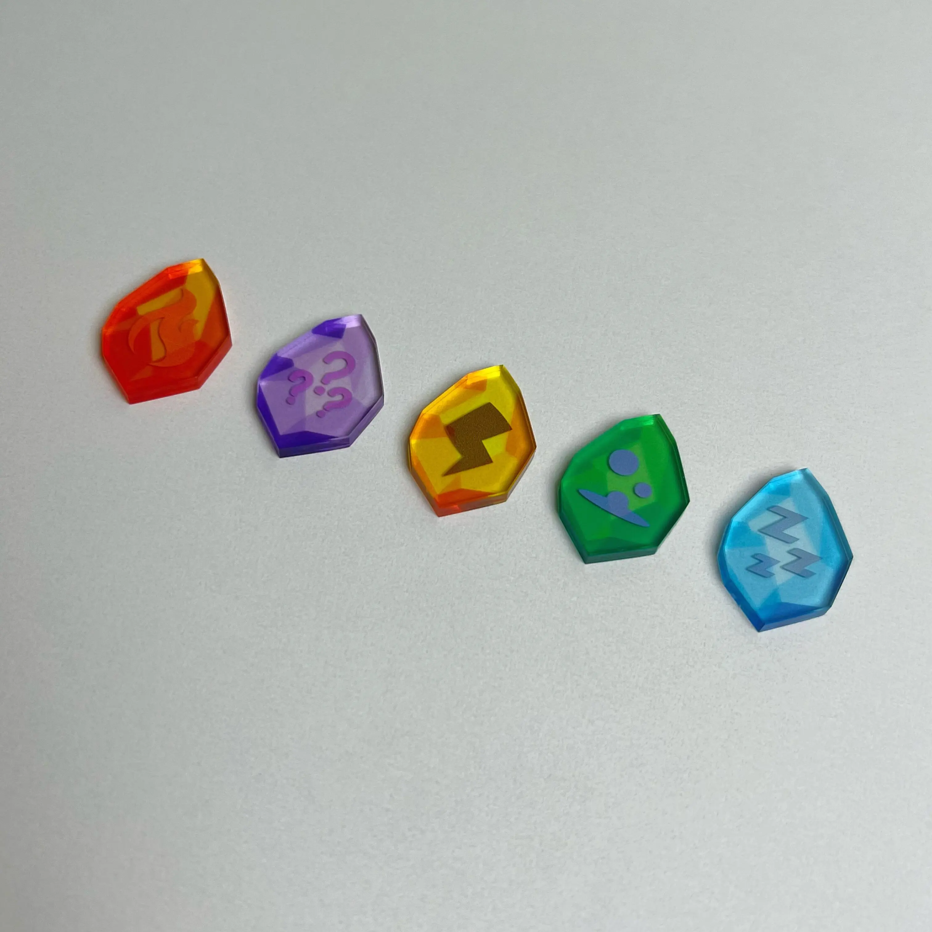 PTCG-Statusmarkierungen, Acrylglas im Buntglasstil, Anzeiger für ungewöhnliche Zustände, Tischzubehör für Kartenspiele. – Detail 4