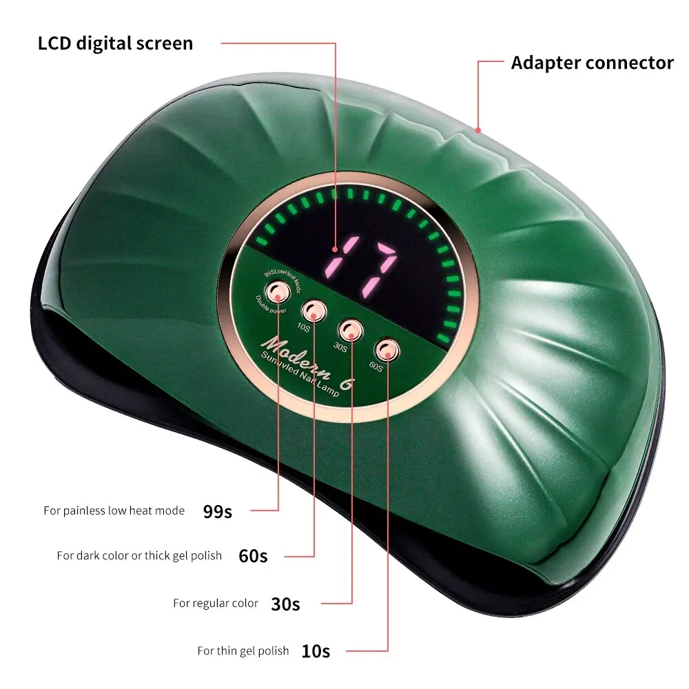 Lámpara secadora de uñas LED UV profesional 69LEDS para secar todo el esmalte de uñas en Gel lámpara de uñas con Sensor infrarrojo para herramienta de salón de manicura