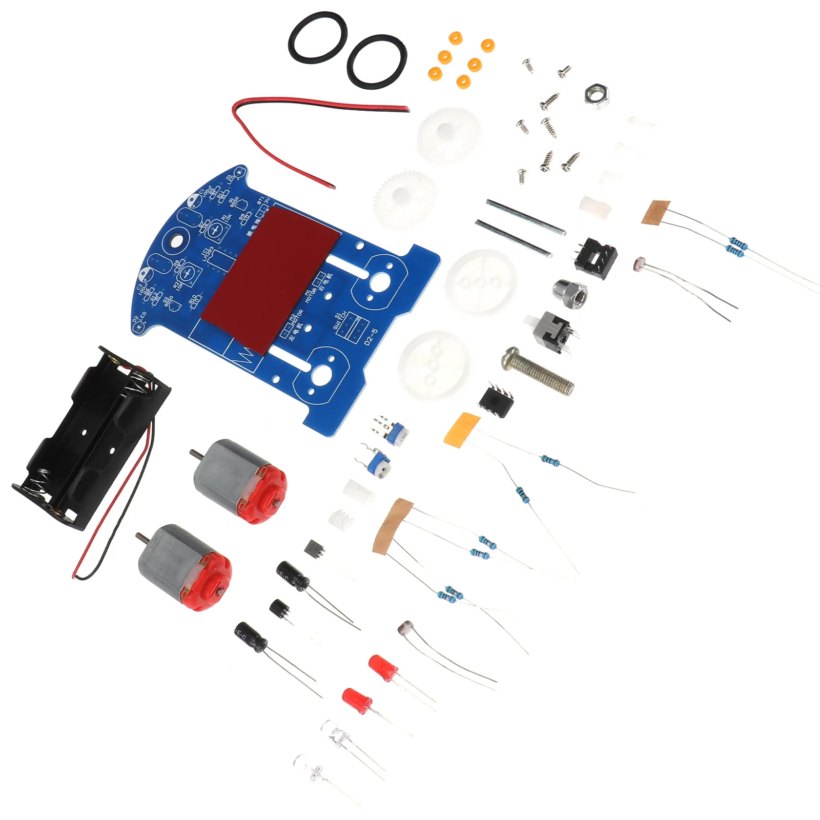 

1Set Smart Robot Car Kit DIY Science Experiment Educational Soldering Project for Kids Beginners Line Tracking Electronic