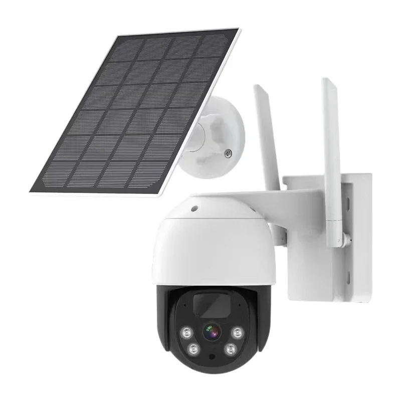 4 Channel Street IP Solar Power CCTV Security Surveillance cam mera System Outdoor Wireless With Solar Panel For Farm