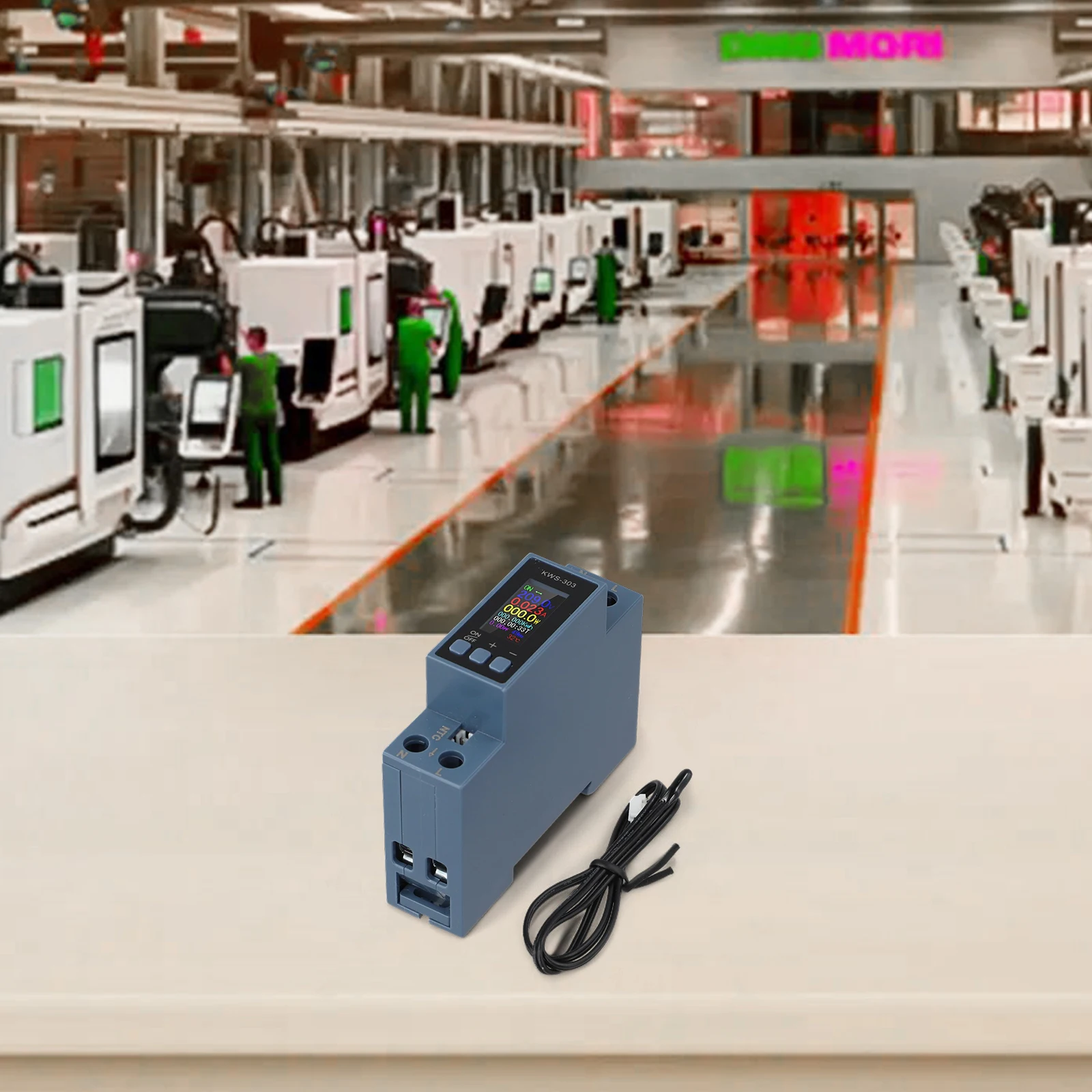 KWS303 Energy Meter 40A Multifunctional Din Rail Voltage Current Meter with Real Time Display of Key Electrical Parameters