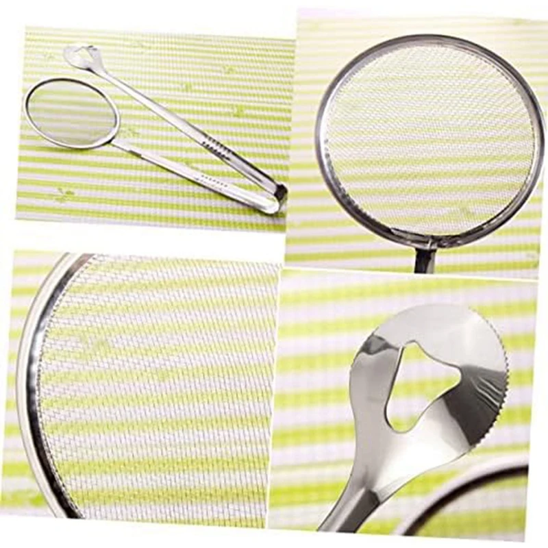 Pinzas para freír de acero inoxidable resistentes a altas temperaturas, cuchara para pescar alimentos, pinzas para drenar alimentos, patas de pollo frito 28x10cm