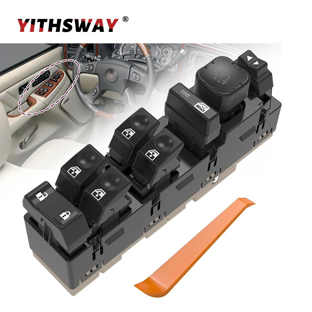 15883429 Módulo de interruptor de ventanilla eléctrica principal delantero izquierdo cerradura de puerta con espejo plegable para Hummer H2 2003 2004 2005 2006 2007