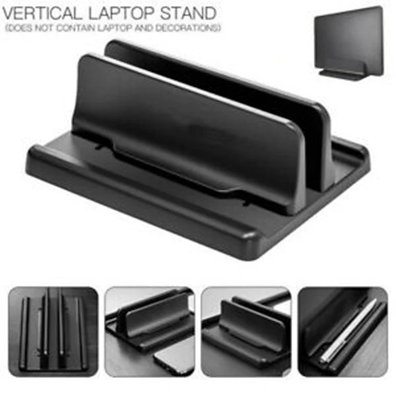 Desktop Tablet Stand Vertical Laptop Stand Universal ABS Space Saving  Holder Universal Adjustable width Bracket Office Supply