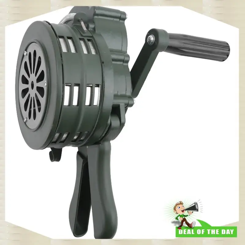 24 時間配達緊急ハンドクランクサイレンホーン 110DB 手動操作警告学校ショッピング火災空襲安全警報システム