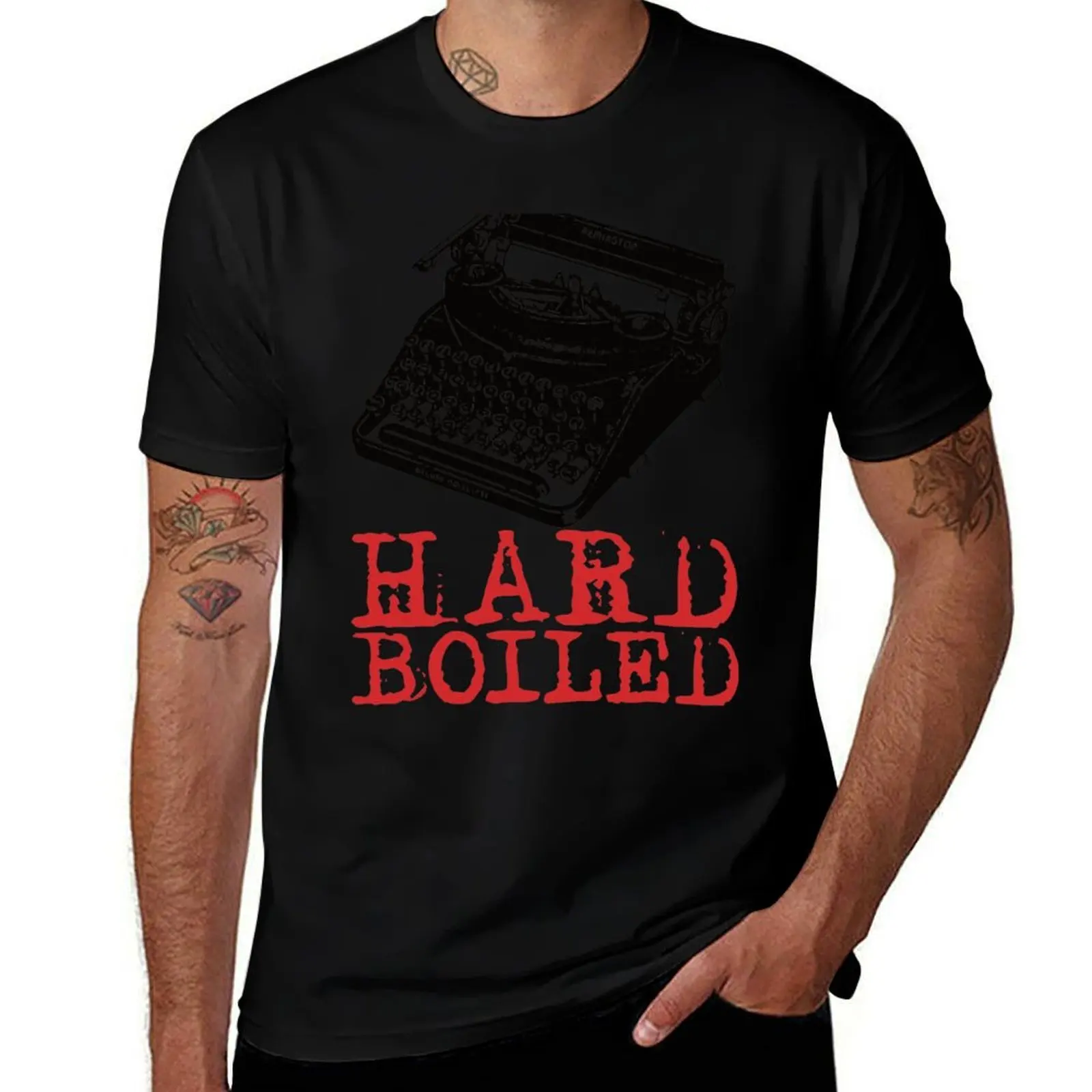 HARD BOILED - For Fans of Vintage Detective Fiction & Film Noir T-Shirt Sporty Casual Quick Dry T-Shirt