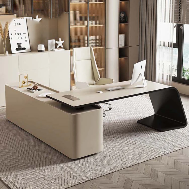 

Aesthetic European Office Desk Design Storage Reception Long Office Desk Gaming Computer Crafts Meuble Bureau Home Furniture