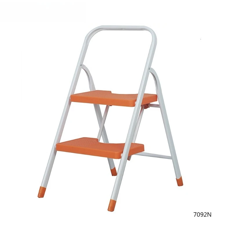 Home Warehouse Supermarket and Hotel Hot Sale Double Layer Portable and Convertible Multicolor Metal Mobile Folding Ladder