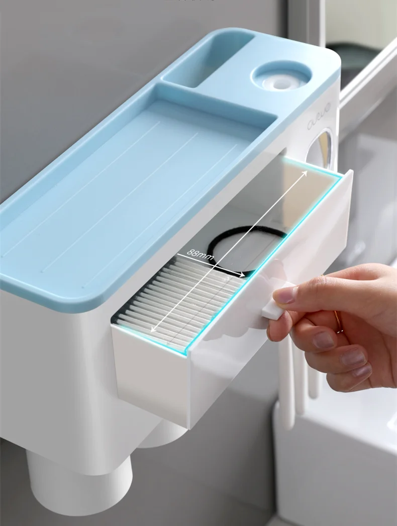 Without Punching Toothbrush Rack Automatic Toothpaste Squeezer Storage Rack Bathroom Accessories Toothbrush Storage Containers