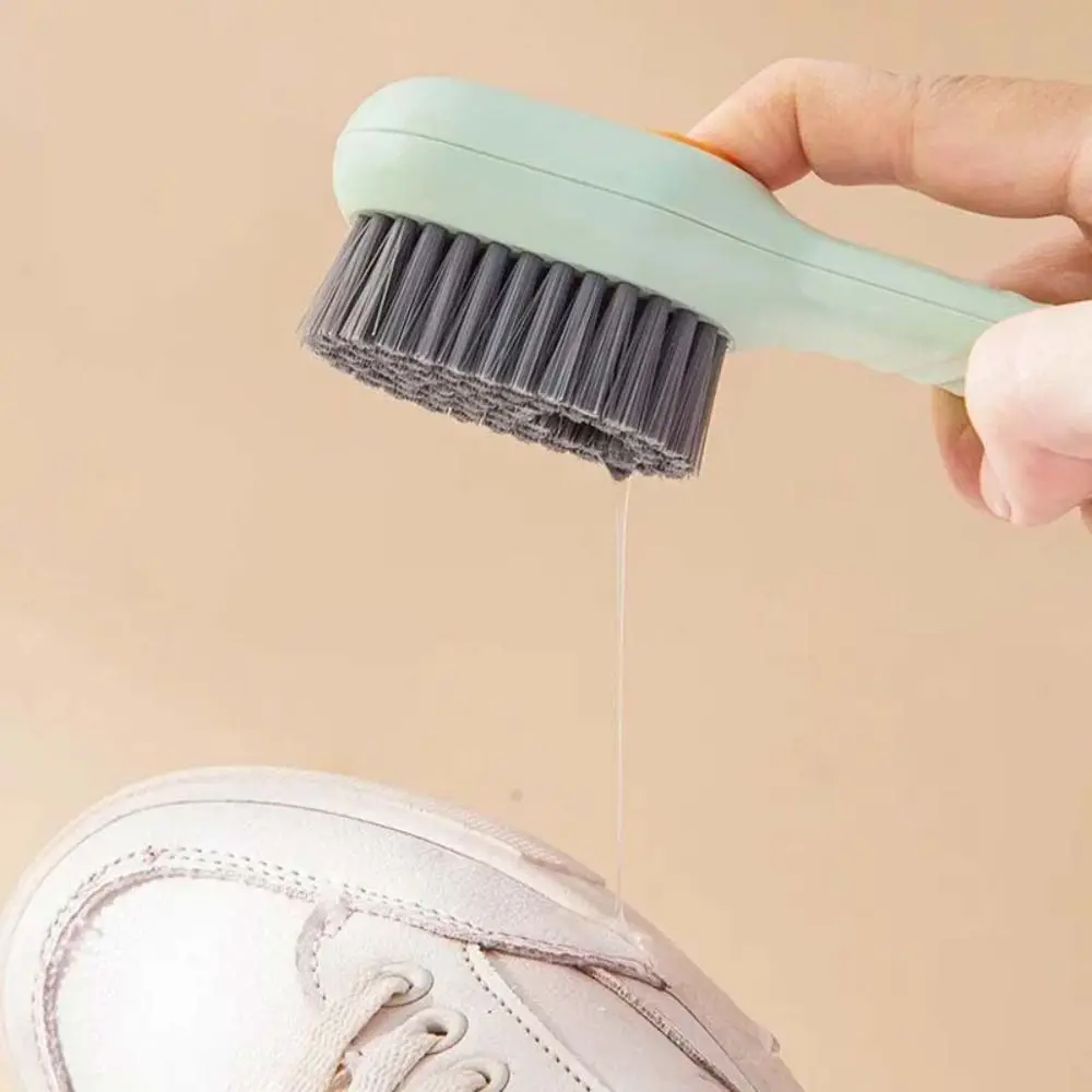 

Soft Bristled Cleaning Brush Long Handle Add Liquid Clothes Brush Comfortable Multifunctional Cleaning Shoe Brush