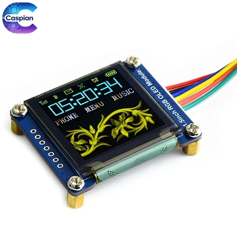 5Pcs 1.5 Inch RGB OLED Display Module SSD1351 128x128 65K Color SPI for Arduino Raspberry Pi STM32