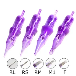 10 Stuks Wegwerp Membraan Tattoo Naalden Gebogen/Ronde Magnum 5rm 7rm Permanente Make-Up Tattoo Naalden Cartridge Tattoo Benodigdheden