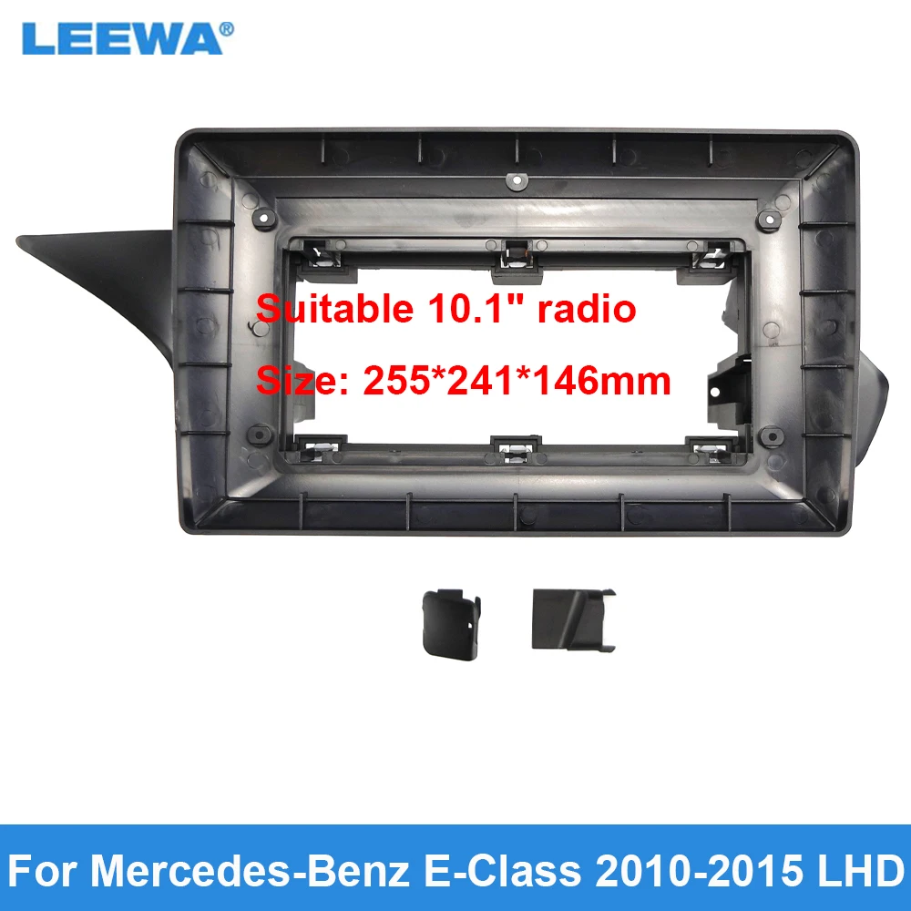 

LEEWA Car Audio 10.1" Big Screen Head Unit Dash Fascia Panel Frame Kit Adapter For Mercedes-Benz E-Class (LHD,10-15) Dash Frame