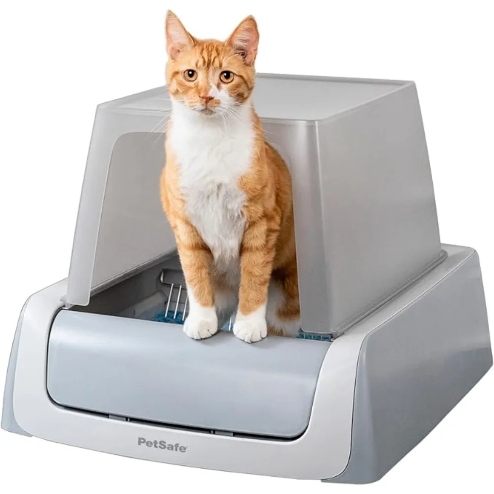 Cat Bedpans, Self-Cleaning Cat Litterbox  Litter Again - Hands-Free Cleanup With Disposable Crystal  Tracking, Cat Bedpans