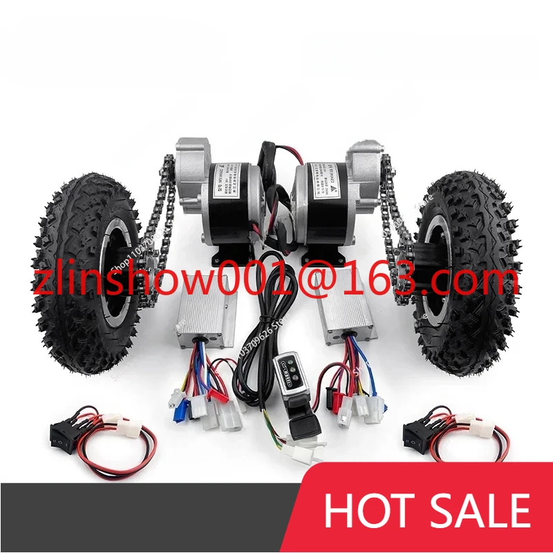 

Комплект для переоборудования тележки с двойным приводом, 500 Вт, легко носить с собой, 200 кг, 8-дюймовый набор колес, электрическая тележка для кургана, емкость