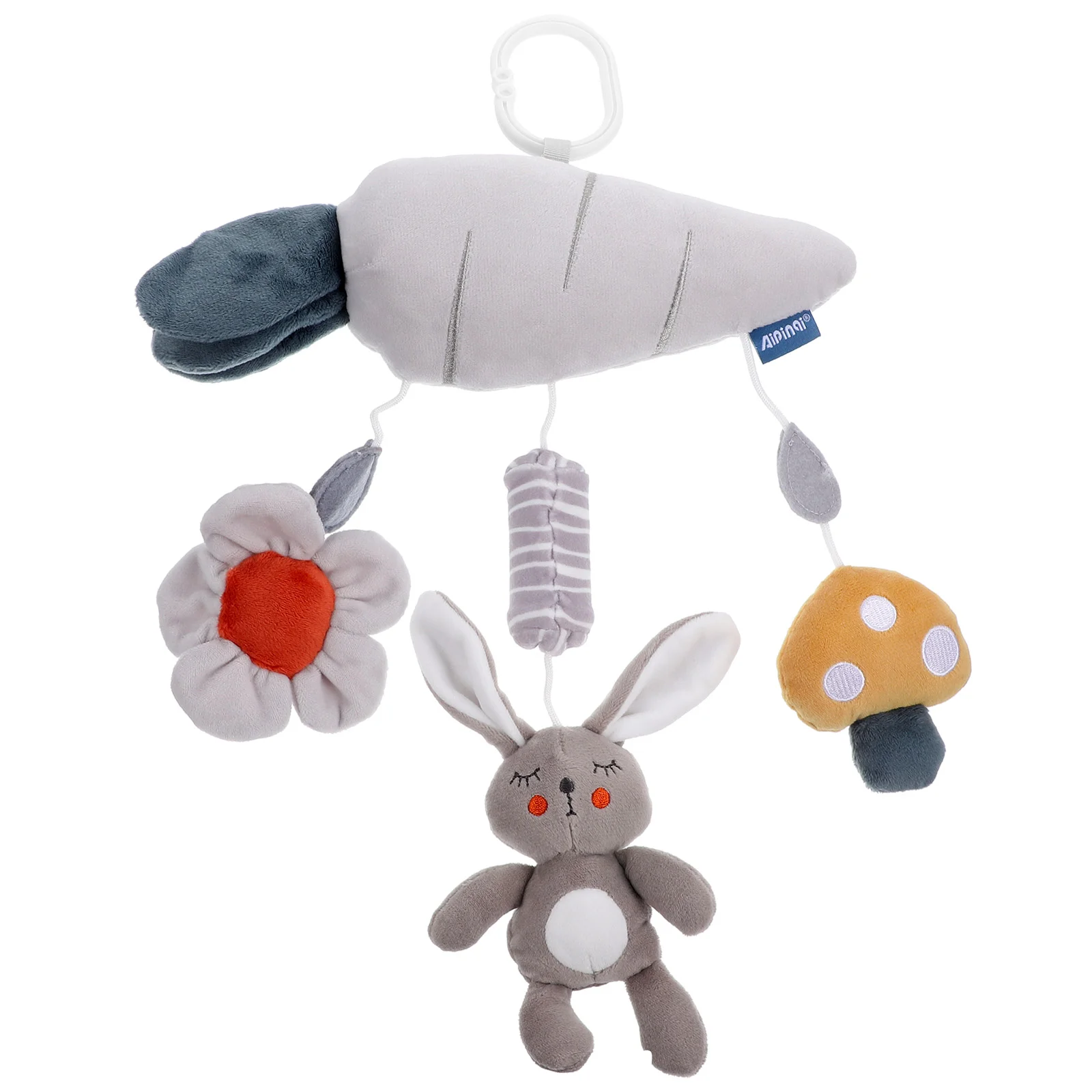 

Toy Rabbit Toys Pram Arch Hanging Baby Shower Gift Wind Chime Grey Crib Rattles