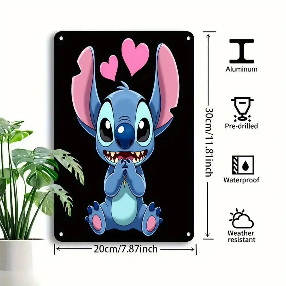 1 قطعة علامة ألومنيوم معدنية غرزة ، 7.87 بوصة * 11.81 بوصة ، تصميم الرسوم المتحركة ، ديكور فني جداري ، ديكور جدار المرآب خمر ، مقهى بار نادي ليف