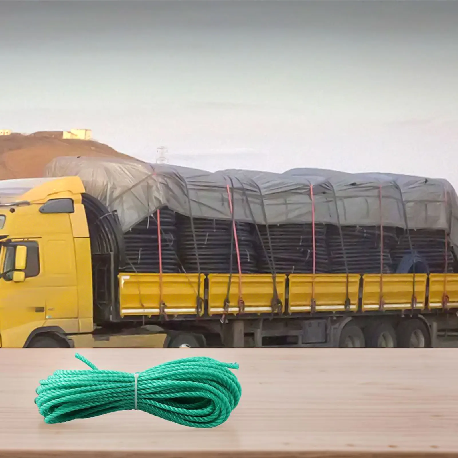 Multipurpose Nylon Rope in Attractive Green Color Features a Length of 20M with a Strong Diameter of 6mm for Various Uses